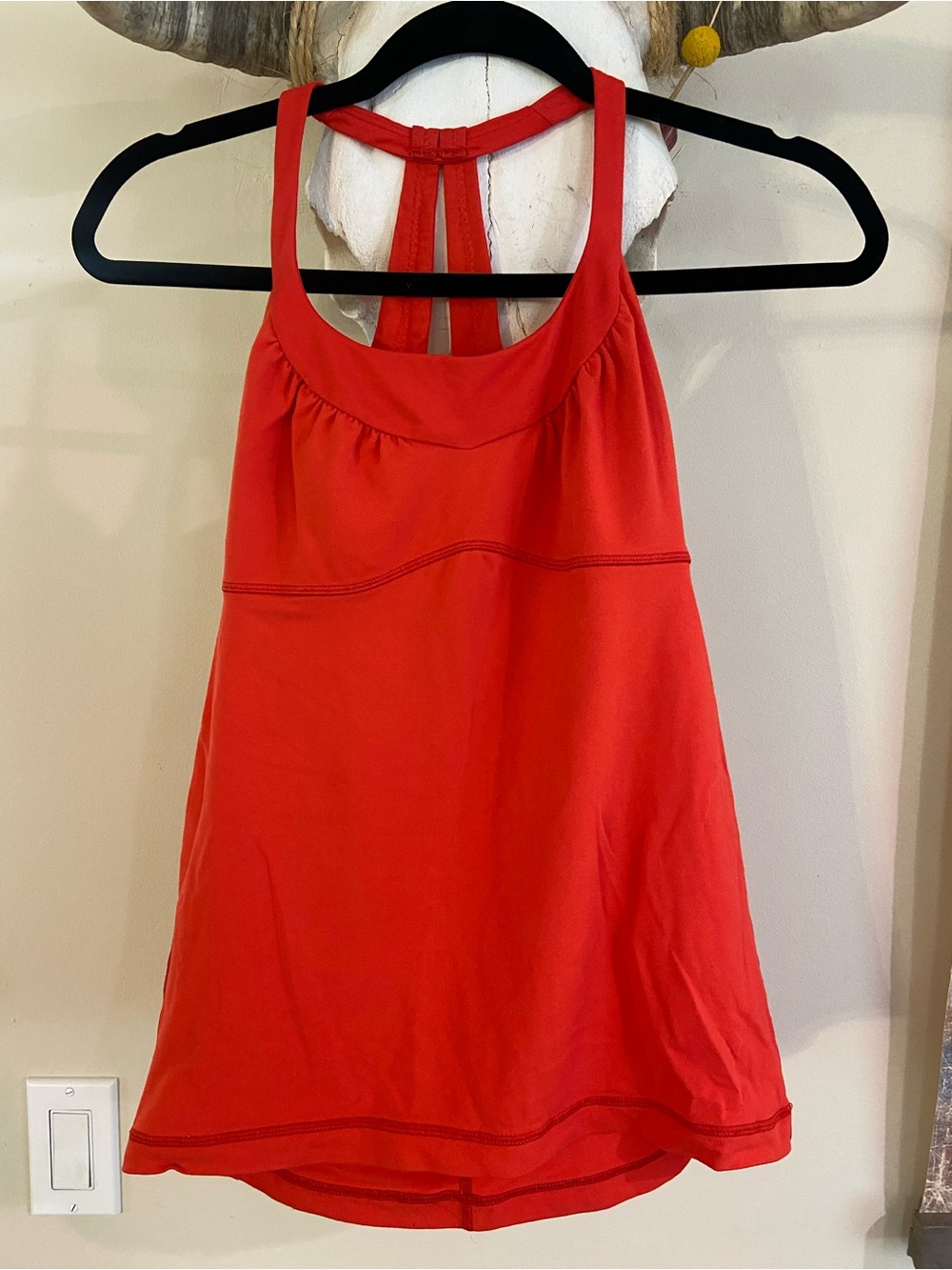 lululemon athletica Red Tank Top with Tie-Back Detail